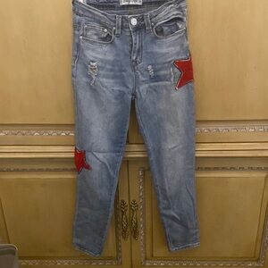 Indigo Rein Jeans with Star Patches